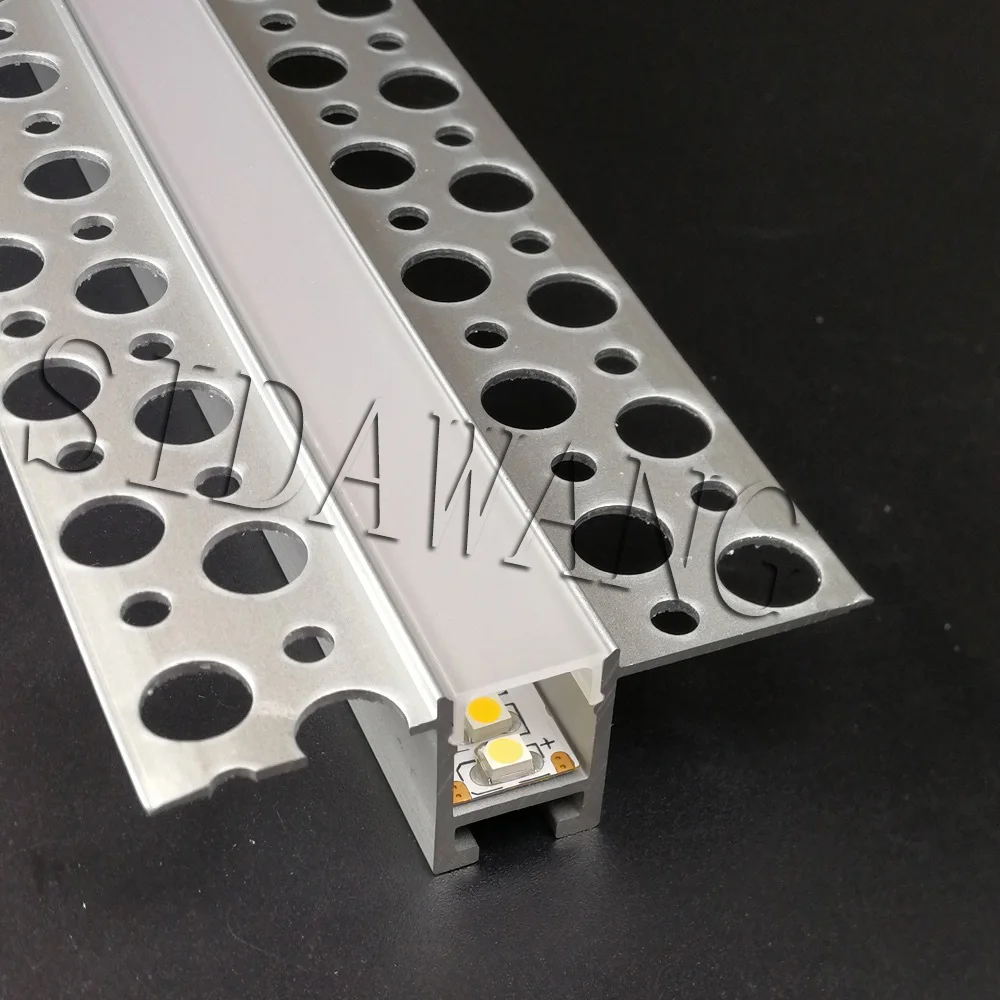 

2meter/piece,Trimless Recessed Aluminum Drywall Profile Plaster Channel Suitable for 10mm wide Strip Light SDW141