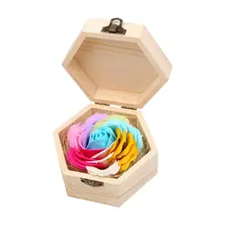 Мыло Цветы подарки коробка для подарки на день рождения учителя подарки (Голубое сердце)