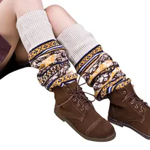 Feitong/удобные повседневные носки, 1 пара Женские носочки,, винтажные зимние вязаные высокие ботинки выше колена, высокие теплые носки