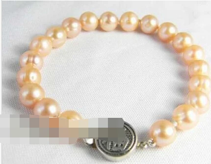 

FREE SHIPPING>>>@@ > 01446 Pink Round Freshwater Pearl Bracelet