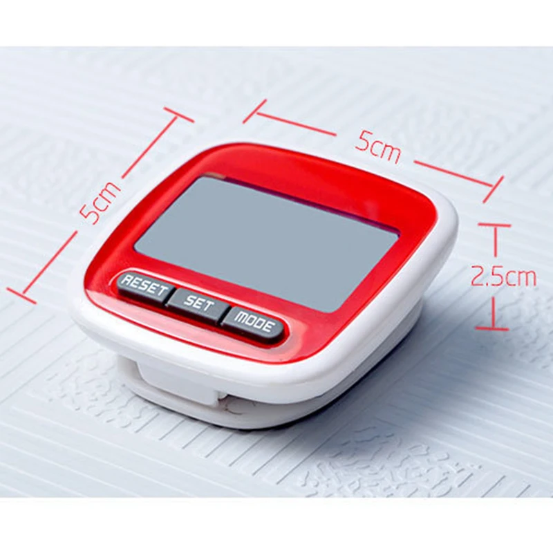 New LCD Belt Clip Pedometer Walking Steps Count KM Distance Calculation Counter Digital Pedometers Fitness Equipment Counter