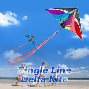 

Large Delta Kite Outdoor Sport Single Line Flying Kite with Tail for Kids Adults Outdoor Beach Park Fun Nice Gift
