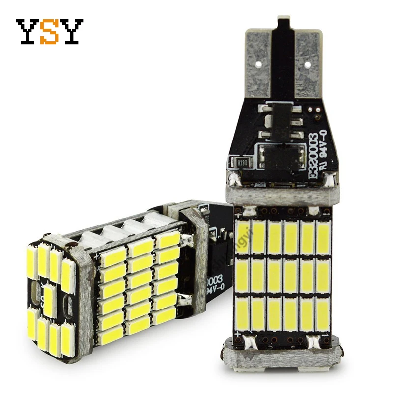 2 шт. бесконтактные чипы Canbus 921 912 T10 T15 SMD 4014 45smd светодиодный комплект ламп для