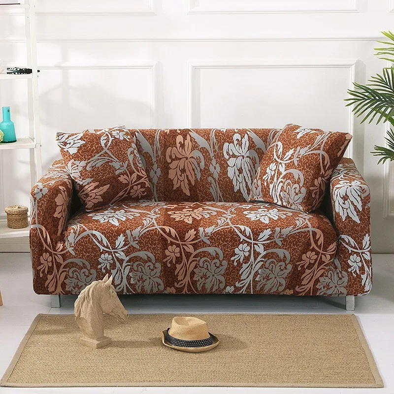 

Elegant Floral Slipcovers Cheap For Furniture Tight Wrap Flexible Polyester Sofa Cover Universal Slip-Resistant Couch Cover Home