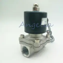 1 "NPT DN25 AC220V 110 24 V Нержавеющая сталь 304 нормально замкнутый Электрический электромагнитный клапан NC