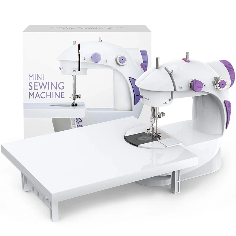 

Mini Sewing Machine With Extension Table, Upgraded Version Portable Mini-Car Home Sewing Machine Us Plug