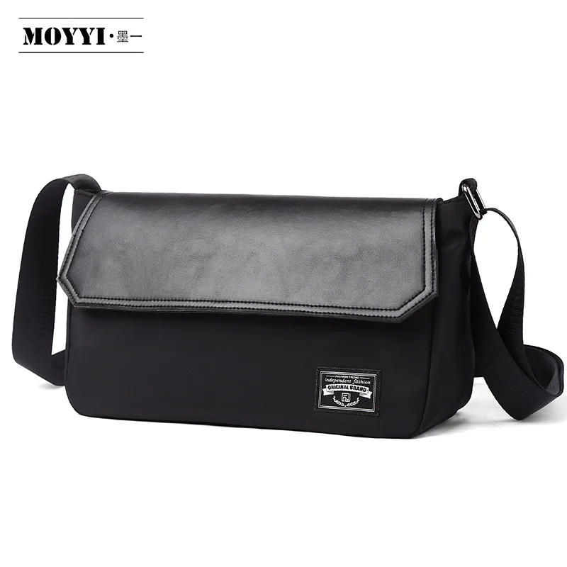 

MOYYI New Fashion PU Stitching Oxford Travel Bag Cool Fashion Men Messenger Bags High Quality Bolsa Masculina