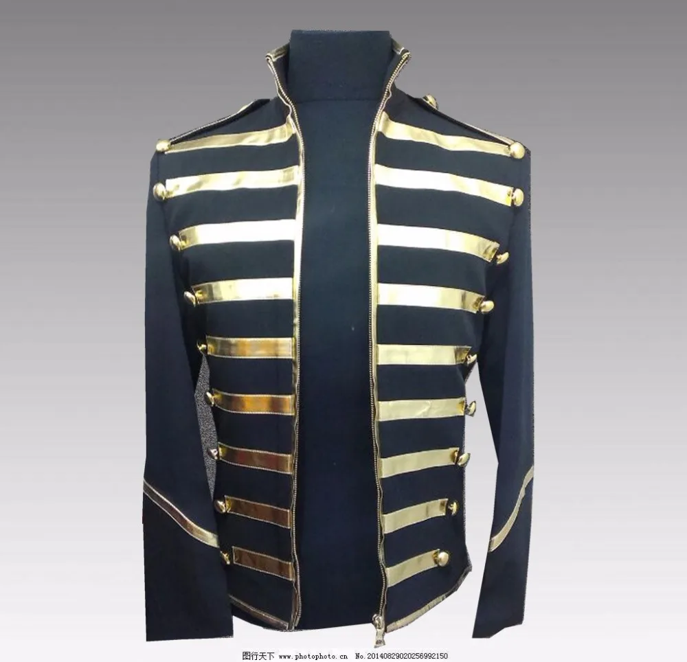 

Men Jacket Clothes Fashion Hip-hop Michael Jackson Sequins Stage Club Bar Male Band Rock Singer Costumes Size XXS-4XL