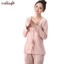 Женские пижамы, комплект пижам, хлопковая одежда для сна, Осенний женский ночной костюм, спортивный костюм, домашняя одежда для женщин, Q38