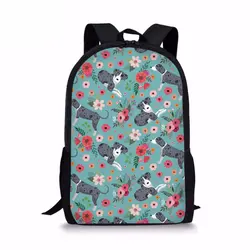 Индивидуальные детские школьные сумки для подростка милые Catahoula цветочный принт Школьный Рюкзак Студенты Повседневная Книга сумка Softback
