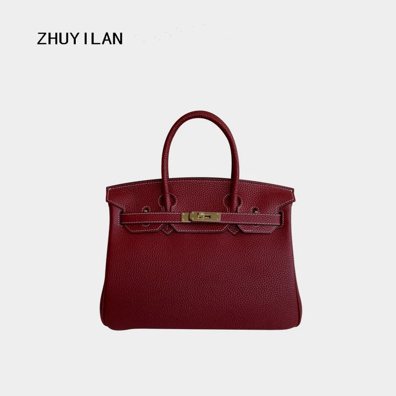 

bags for women 2018 Litchi veins cowhide shoulder messenger bag genuine Leather handbag