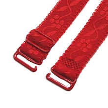 1 пара, для женщин, ширина 1,8 см, нескользящие ремни для бюстгальтера, регулируемый эластичный ремешок для бюстгальтера с металлическими зажимами, цветочные аксессуары для бюстгальтера