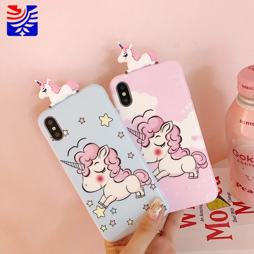 Fashion cute Dream unicorn pure love Case for IPhone 6 6s 7 8 Plus for Iphone X Max Phone  Christmas present 3D11