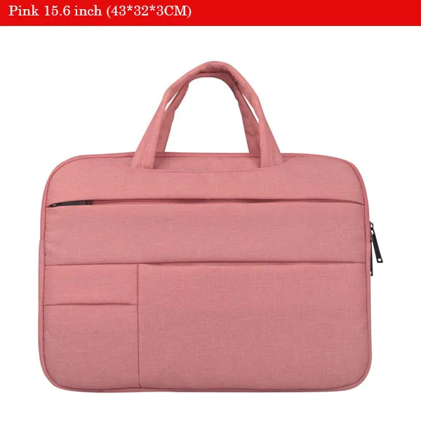 Soomile 12-15 сумка для ноутбука, портативный мужской портфель, многофункциональная сумка для ноутбука, Мужская Простая Офисная деловая сумка - Цвет: pink 15.6 inch