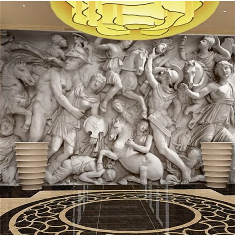 

beibehang papel de parede Custom photo wallpaper 3D European Roman statues art wallpaper restaurant retro sofa mural 3d mural