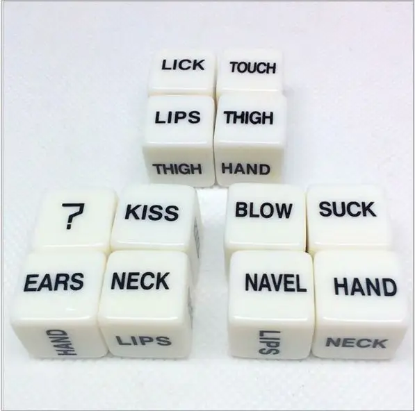 

1 Pair=2 PCS Funny Dice Sexy Romance Love Humour Gambling Adult Games Erotic Craps Pipe For Couples