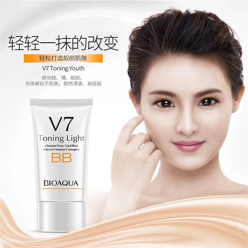 BIOAQUA Toning light Concealer BB cream Moisturizing Whitening Natural Flawless Makeup Base Care Foundation Face Skin Beauty 2