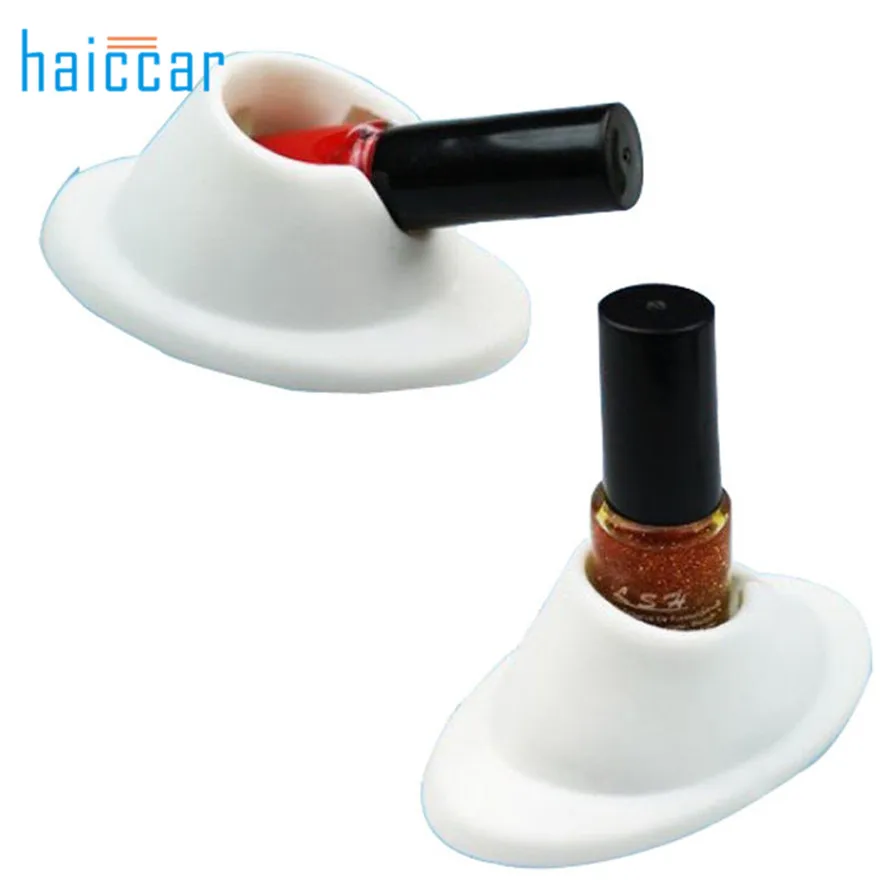

Haicar 2PCS Pro White Rubber Bottle Holder For Nail Art Varnish Polish Seat Tool New High Quality Nail Art Tool