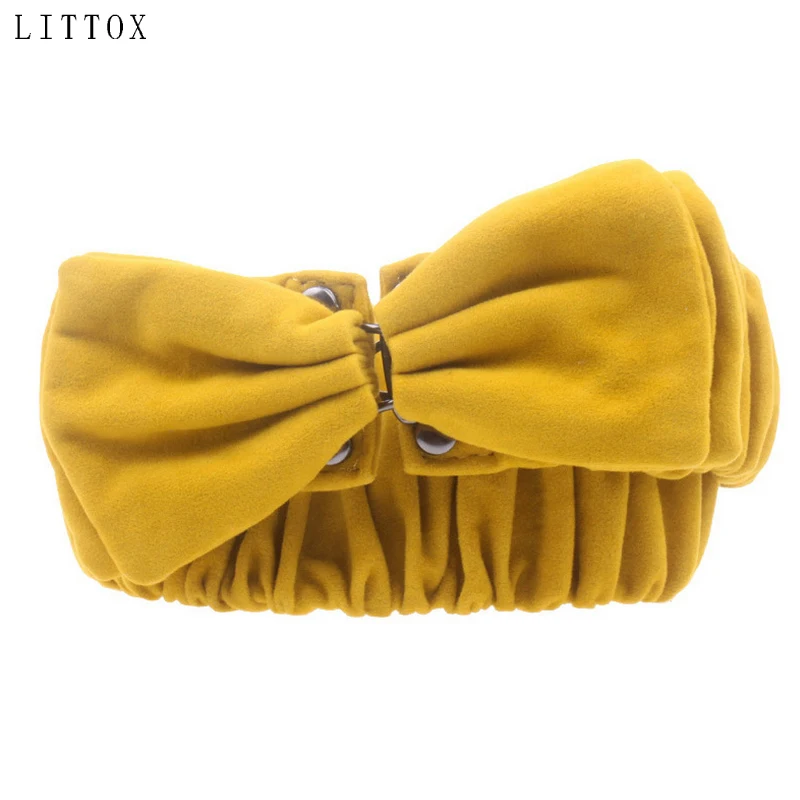 

New arrival Famele Bowknot elastic belt flannelette cummerbund for women wide belt all-match lady's waist belt for women