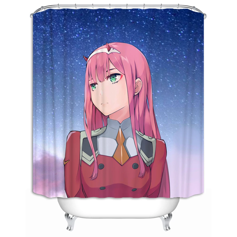 Vixm домашний Дарлинг в Franxx Zero Two& Ichigo ткань занавеска для душа Сексуальная японская анимация занавеска для ванной комнаты