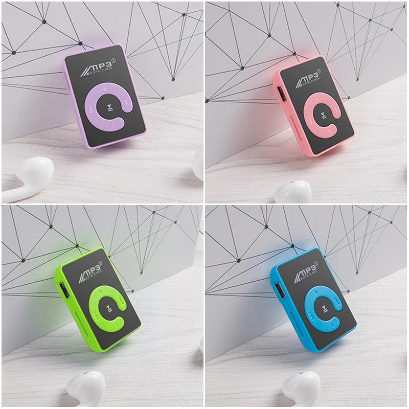 

Mini MP3 Player Supporting 8GB TF Card With USB Cable
