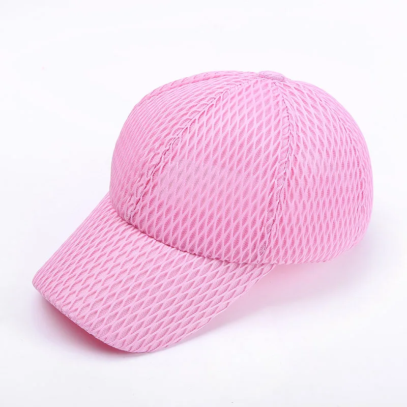 Женская пляжная Спортивная шляпа летняя Солнцезащитная шапки для уличных видов спорта Чистая Пряжа глаз конский хвост Кепка солнце - Цвет: pink