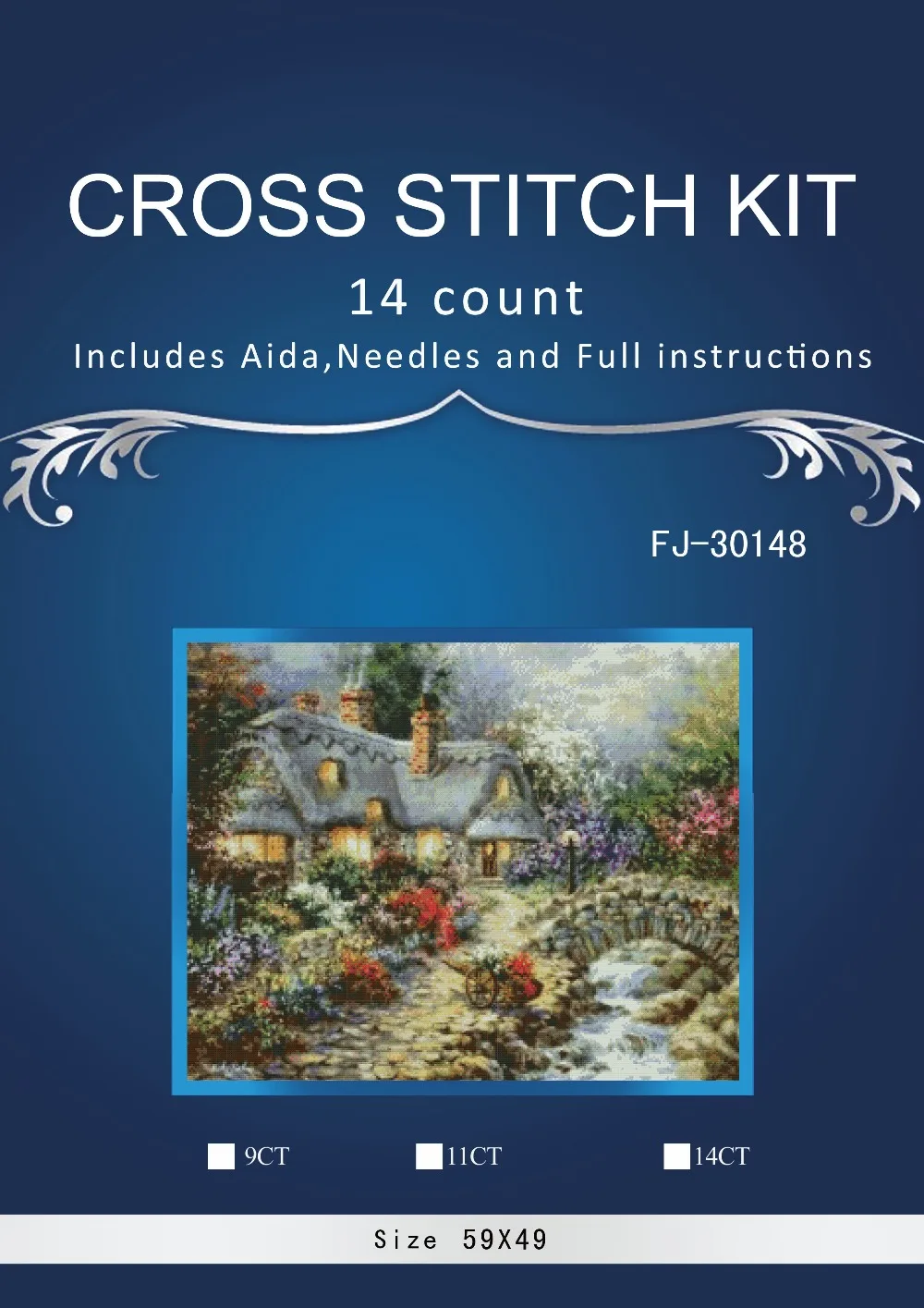 

1A quiet village Counted Cross Stitch Cross Stitch Set cross-stitch Kit Embroidery Needlework SIMILAR dim anchor