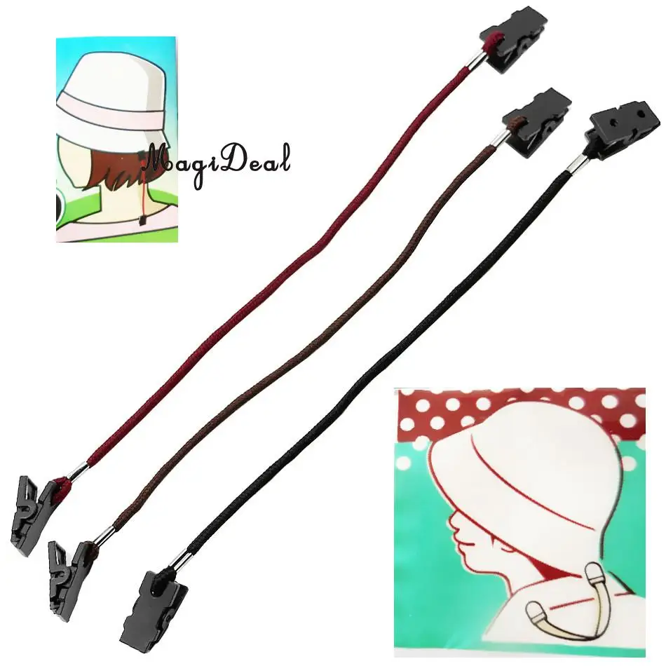 MagiDeal  Outdoor Hat Scarf Wind Clip Lanyard Rope Cord for Camping Hiking Travell Climbing Equipment Clothes Hat Bag Tools Acce