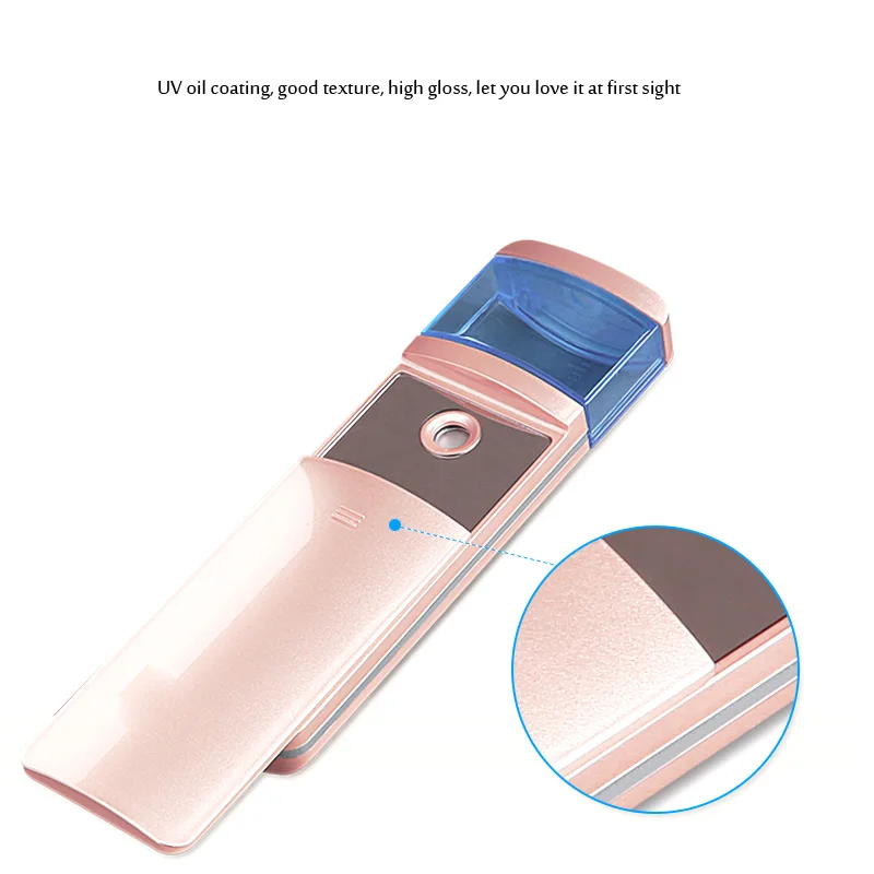 Nanoescala de Atomização de Pulverização de Água Extensão dos Cílios Hidro Mini Ultrasonic Fresco Rosto Beleza Nano Névoa Facial Steamer Spa Usb 3 High Quality Beleza e saúde