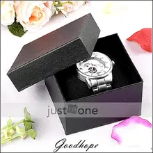 EMS 100 шт. квадратные черные наручные часы коробка с бархатной подушкой держатель для часов или браслета ножной браслет упаковка коробки для хранения