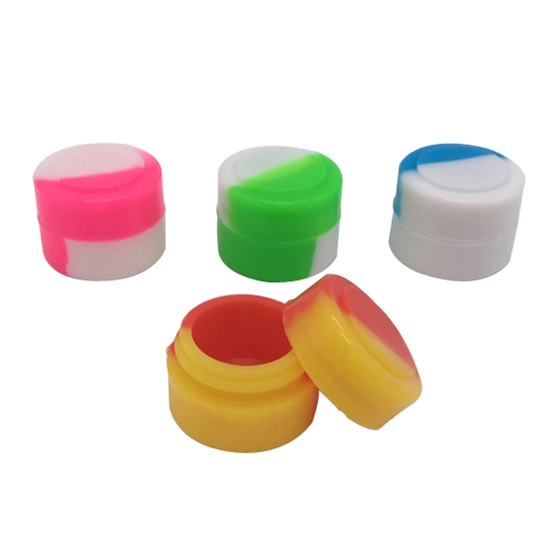 Bulk Wax Container Round 2 ML Silicone Dab Wax Jar in Storage Bottles