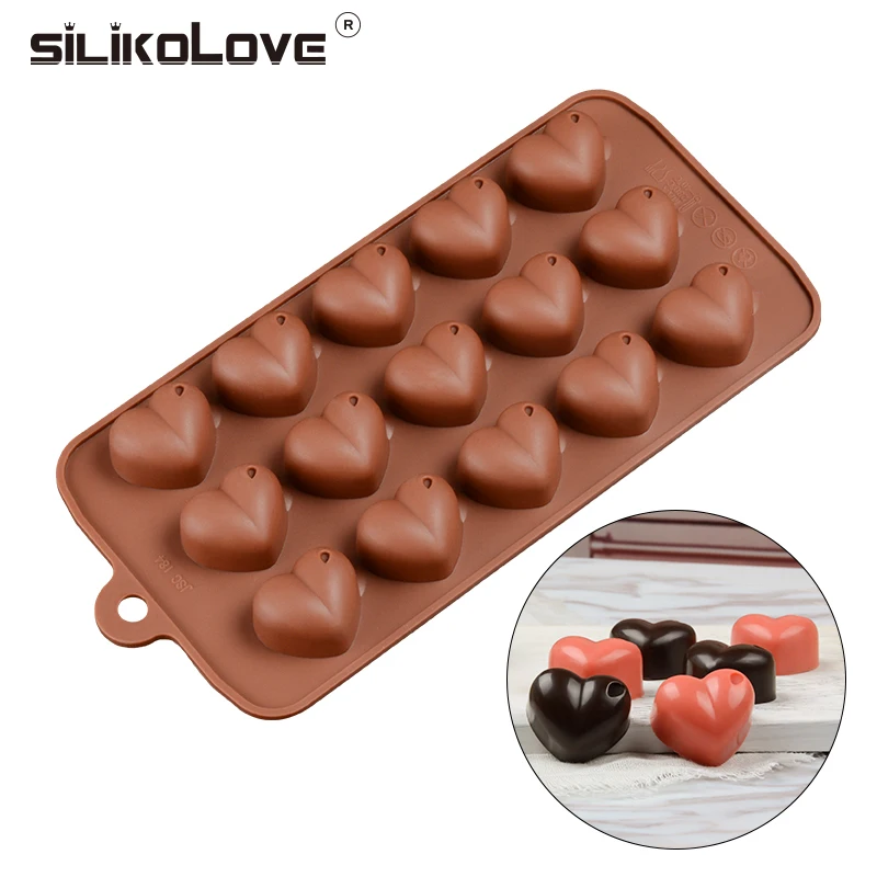 SILIKOLOVE 15 полости DIY любовь форма для шоколада «сердце» силиконовые свадебные конфеты Bkaing формы украшения для кексов форма для выпечки