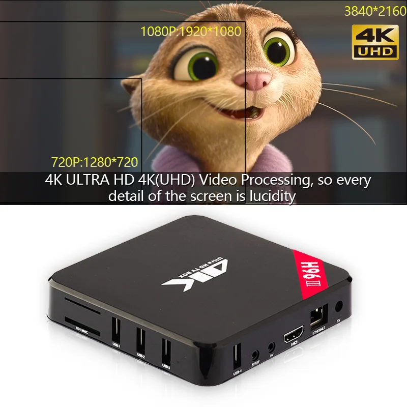 2018 H96 III TV Box Android 7.1 Smart Set top box Rockchip RK3328 4 gb 32 gb 2.4g/5ghz wifi USB3.0 H.265 4 k PK T9 HK1 H96 Max+