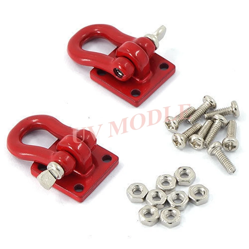 1//10 Steel Mini Tow Shackle with Mounting Bracket RC4WD SCX10 CC01 Crawler BLACK