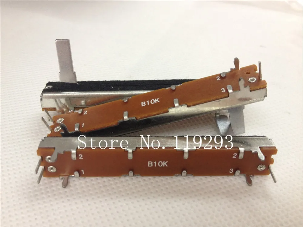 

[BELLA]SL-4521N Mixer Single double potentiometer switch B10K B50K B10KX2 B50KX2 6 cm 60MM length 15mm handle--10PCS/LOT