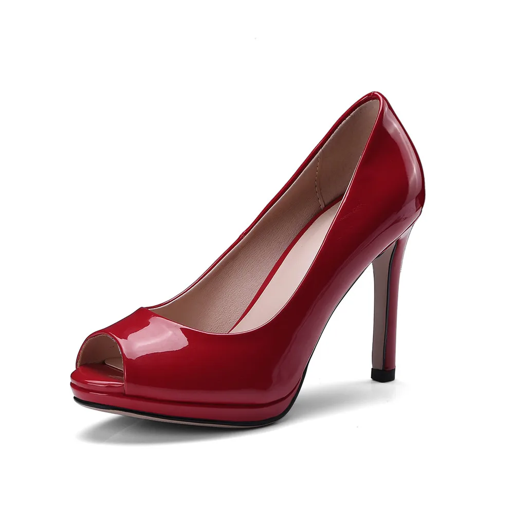 ASUMER/красные элегантные туфли на очень высоком каблуке с открытым носком Женская Демисезонная обувь женская обувь на высоком тонком каблуке размеры 34-43 - Цвет: red
