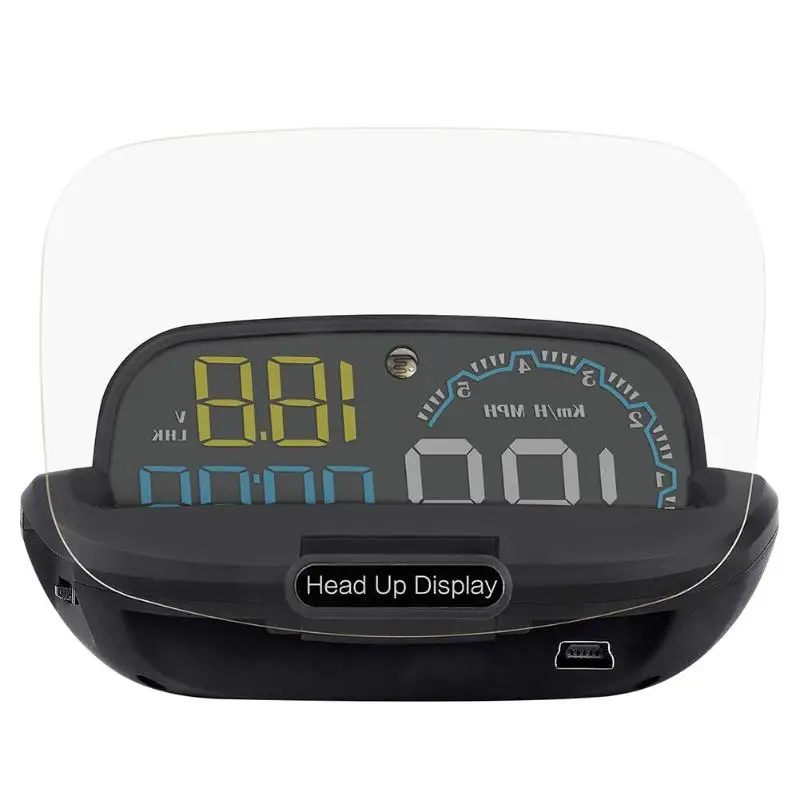 

C600 Car HUD Mirror Car Head Up Display Windshield OBD2 Speed Projector Security Alarm Water temp Overspeed RPM Voltage