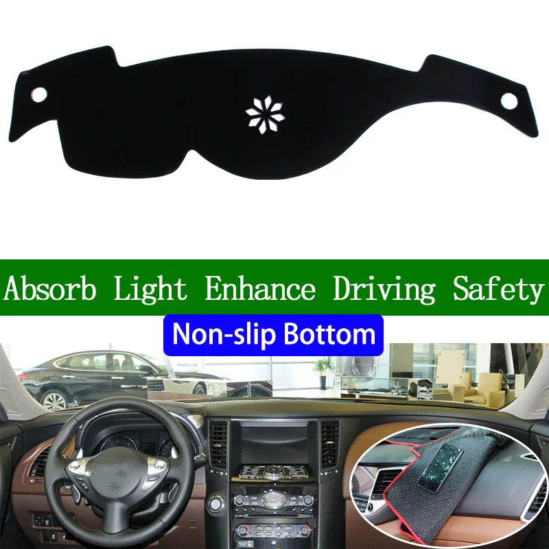 Для Infiniti FX 35 37 40 2004 2005 2006-2013 нескользящая Нижняя крышка приборной панели