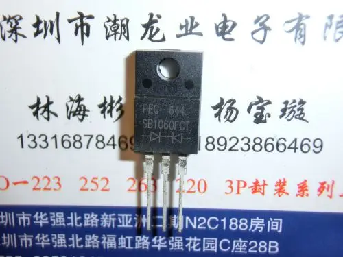 

10Pcs SB1060FCT TO220F