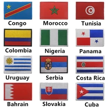 AHYONNIEX 1 шт. 3D вышитый марокканский Куба нигерийский флаг сербии нашивка Тактическая Военная нашивка с пришитым флагом для джинсов Одежда Сумки