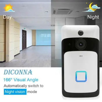 

2019 Newest Wireless Smart WiFi DoorBell IR Video Visual Ring Camera Intercom Home Security