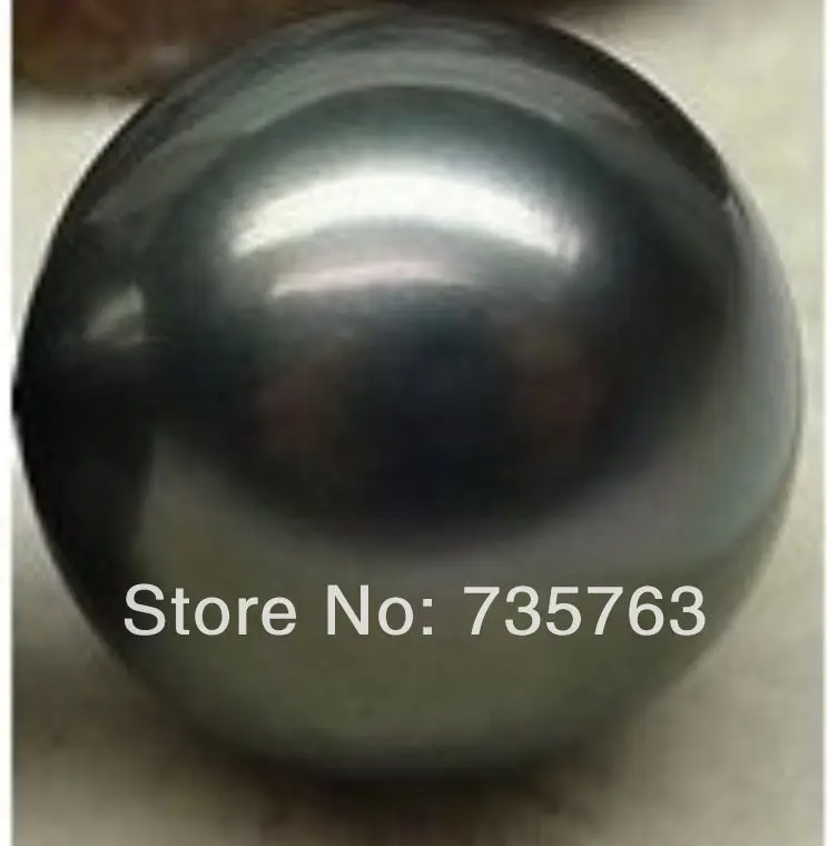 

xiuli 00090 PERFECT ROUND SOUTH SEA NATURAL BLACK LOOSE PEARL 14MM