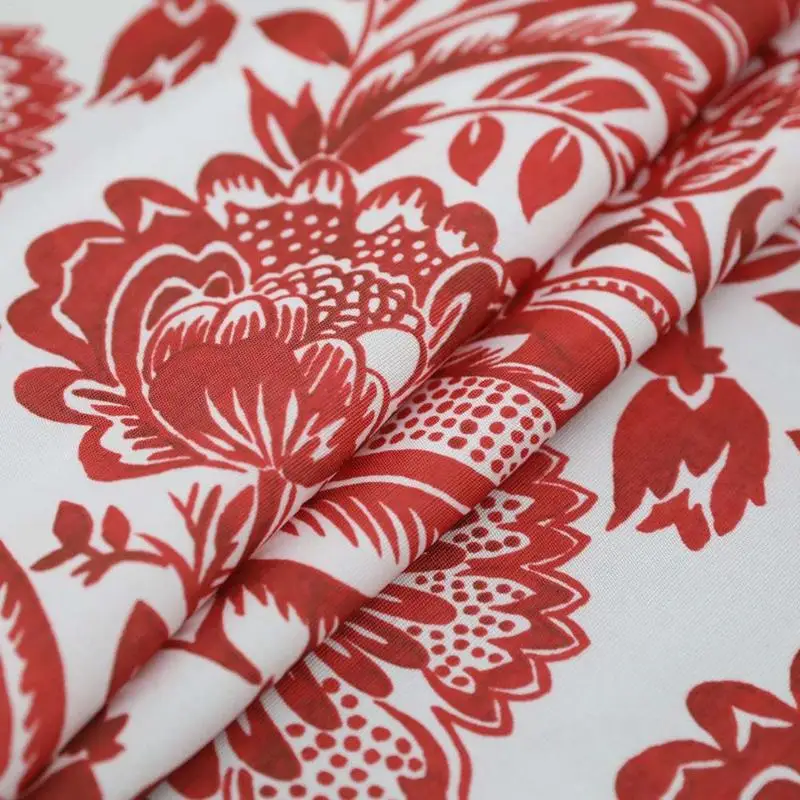 European Style Tablecloth Waterproof Baroque Perris Style Printing Red Blue Tablecloth For Home Kitchen Table Decoration