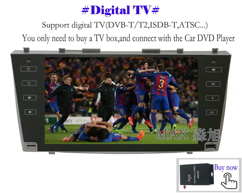 Discount MAX Android 8.1.0 Car DVD Player for Toyota Camry 40 2006 2007 2008 2009 2010 2011 GPS Navigation System Car Radio 4G WiFi SWC 9
