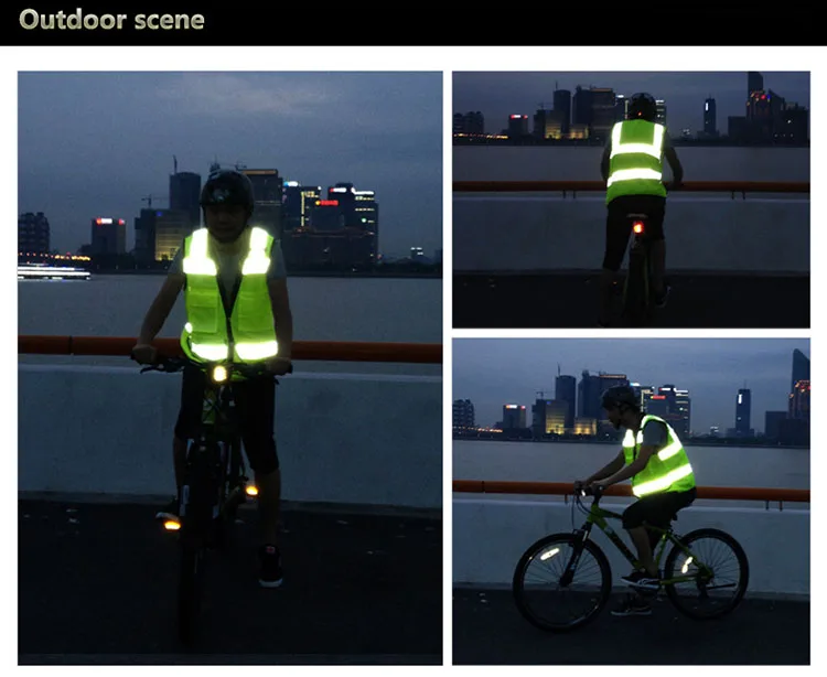 CCGK Reflective Vest High Visibility Safety Clothing Multi pockets Mesh Breathable Fluorescent Clothes Outdoor Workwear Sporting (12)