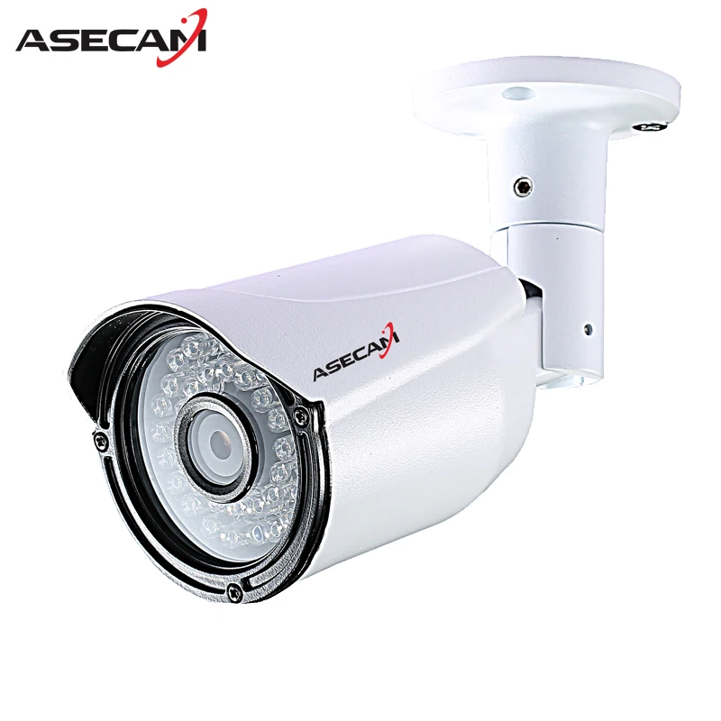 

New 720P IP Camera CCTV Infrared 48V POE White Bullet Metal Waterproof Outdoor Onvif WebCam Security Surveillance p2p