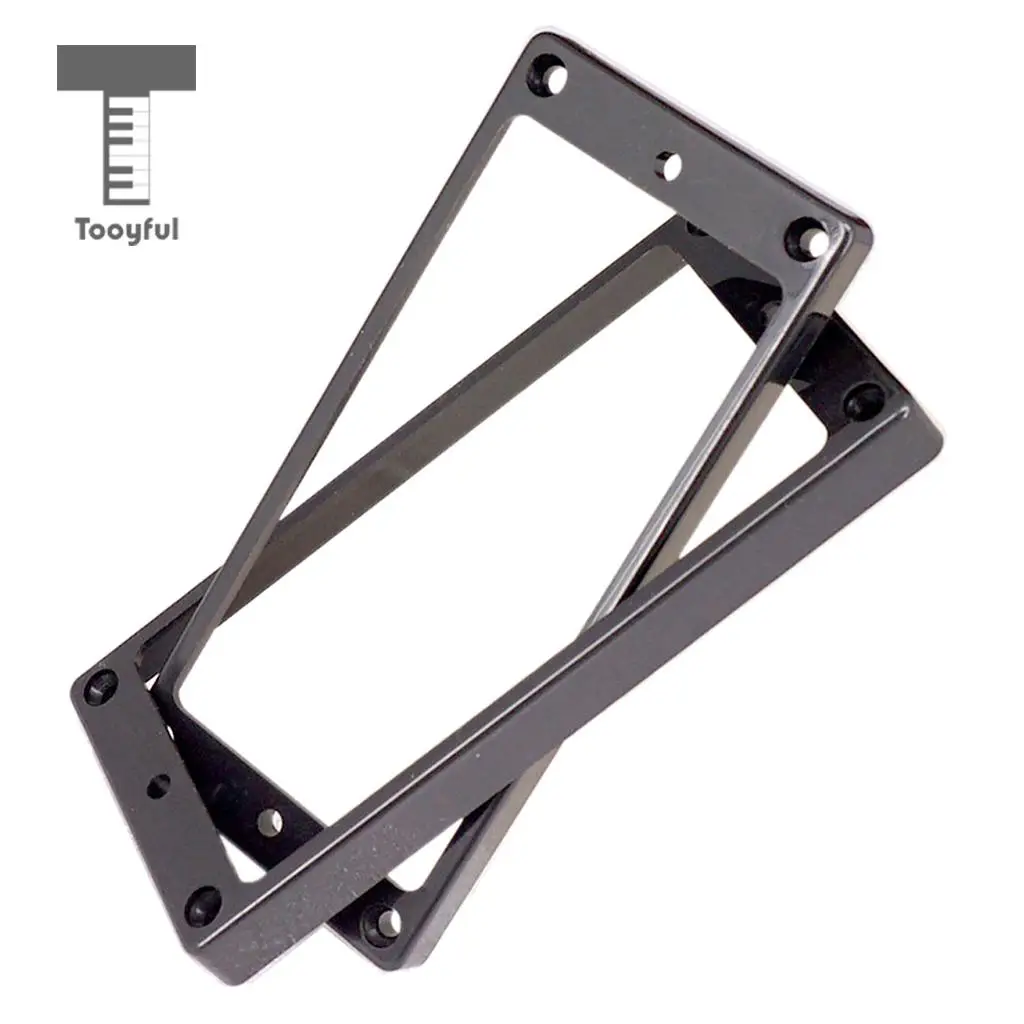 

Tooyful 2x 7-String Electric Guitar Accessory Double Coil Pickup Mounting Ring Cover Black