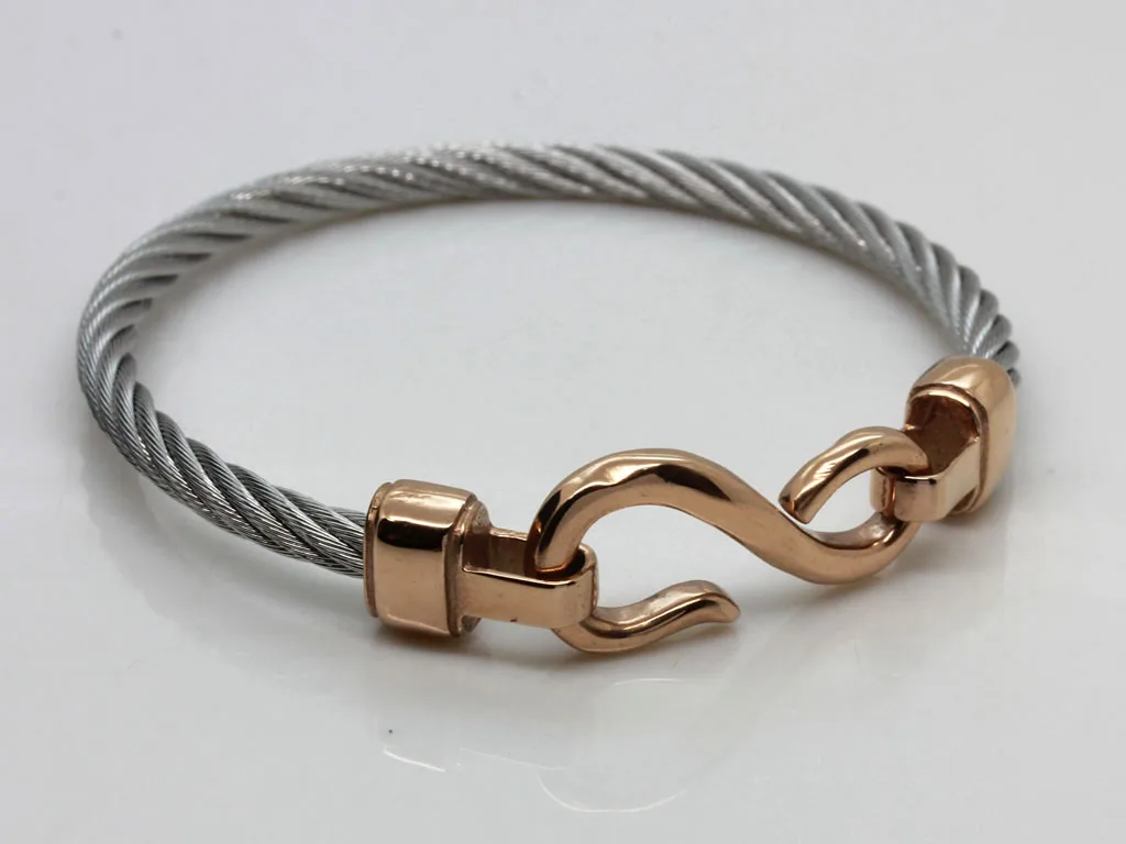 WLB0580 rose gold WLB0580 горячая распродажа 3 цвета из нержавеющей стали женские браслеты великолепный классический модный браслет, хорошее качество подарок оптом - Окраска металла: WLB0580 rose gold