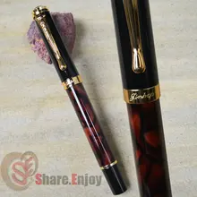 Перьевая ручка Jinhao 500 excellent Medium WINE винный мрамор и золотой