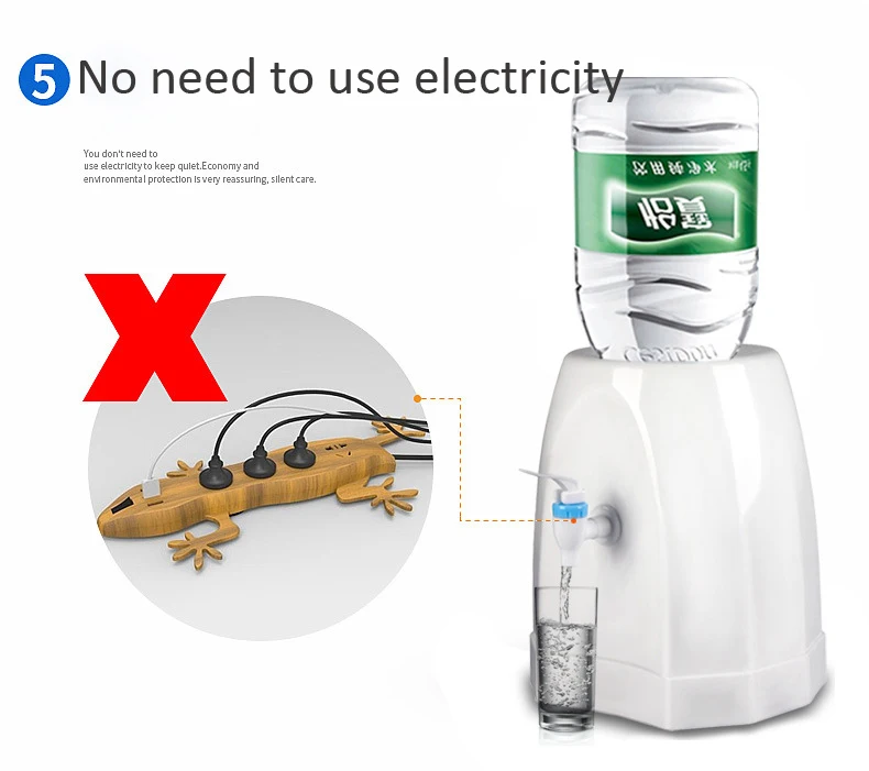 Mini Water Dispenser Drink Machine Desktop Drinking Fountains Base Buckets Watering Bottle Holder Absorber Barrel Pump Faucet